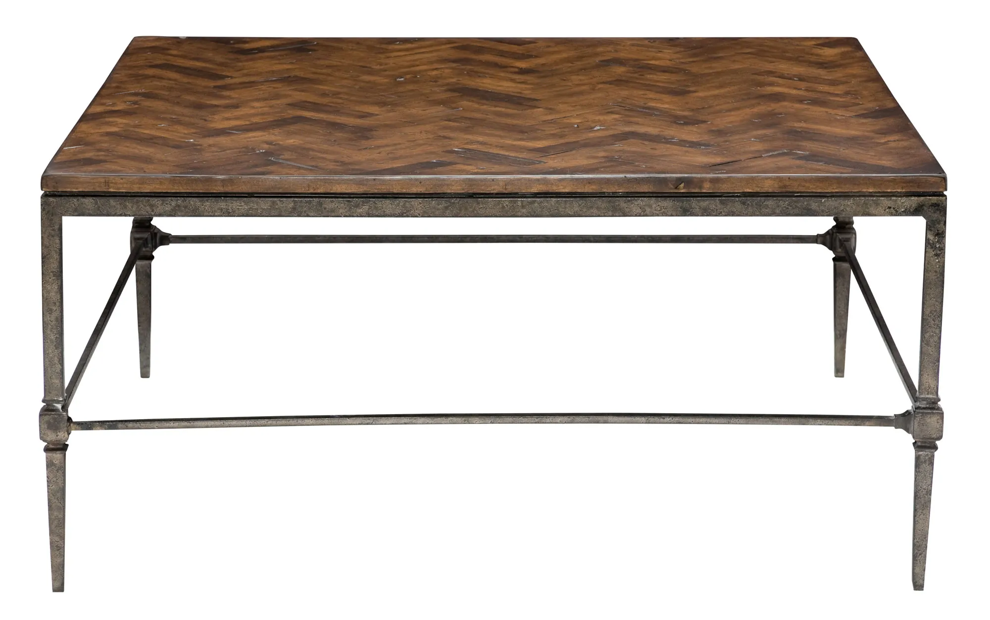 Everett Cocktail Table with Wood Top and Metal Base 