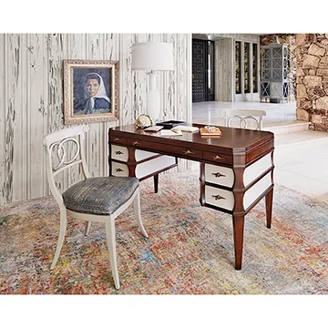 Firenze Writing Desk - Walnut / Shagreen