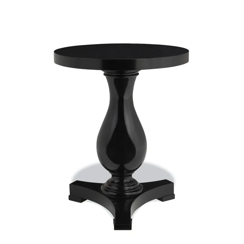 ONE FIFTH PEDESTAL END TABLE, ONE FIFTH BLACK