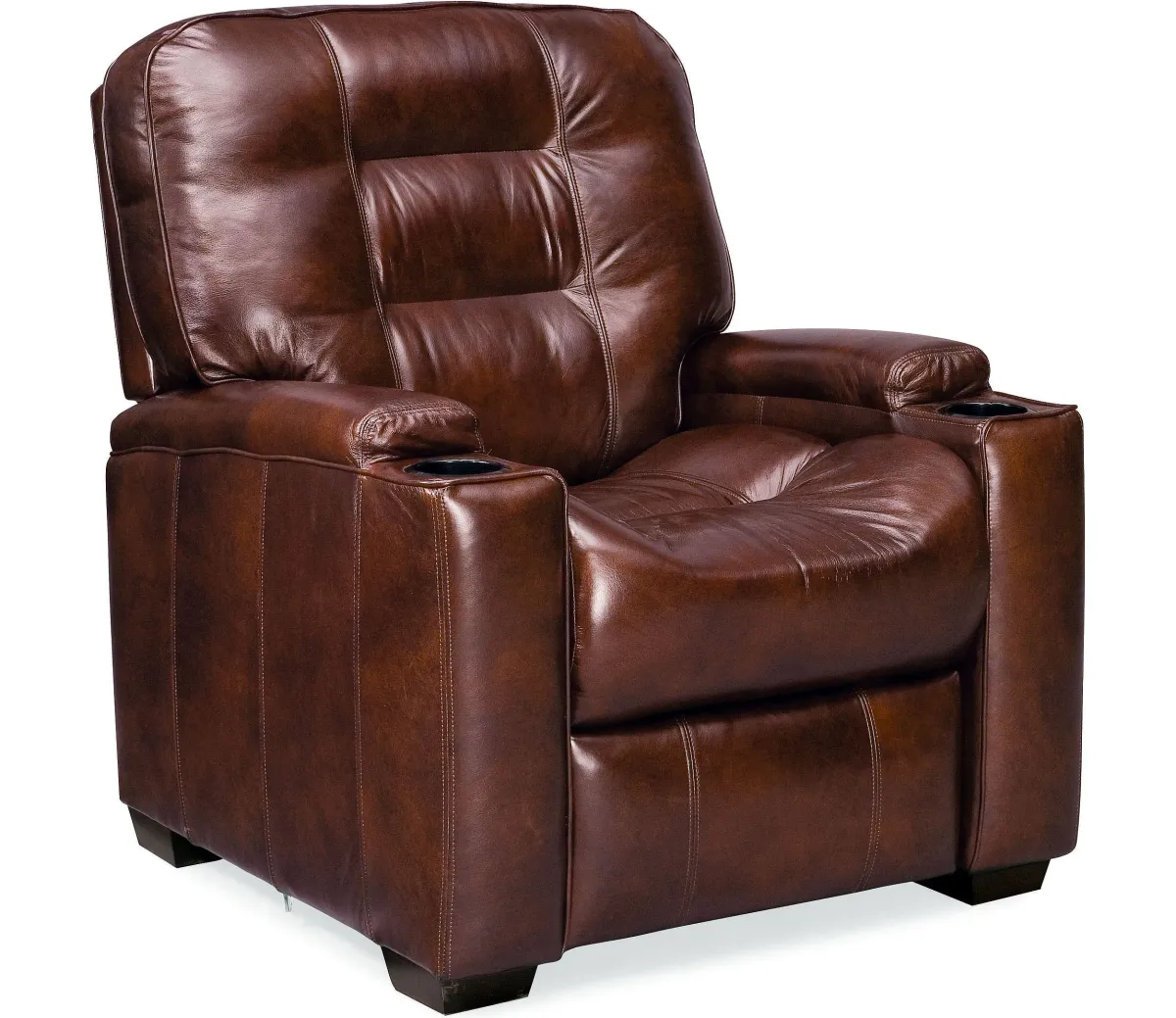 Latham Media Recliner with Cup Holder (Manual) (Leather)