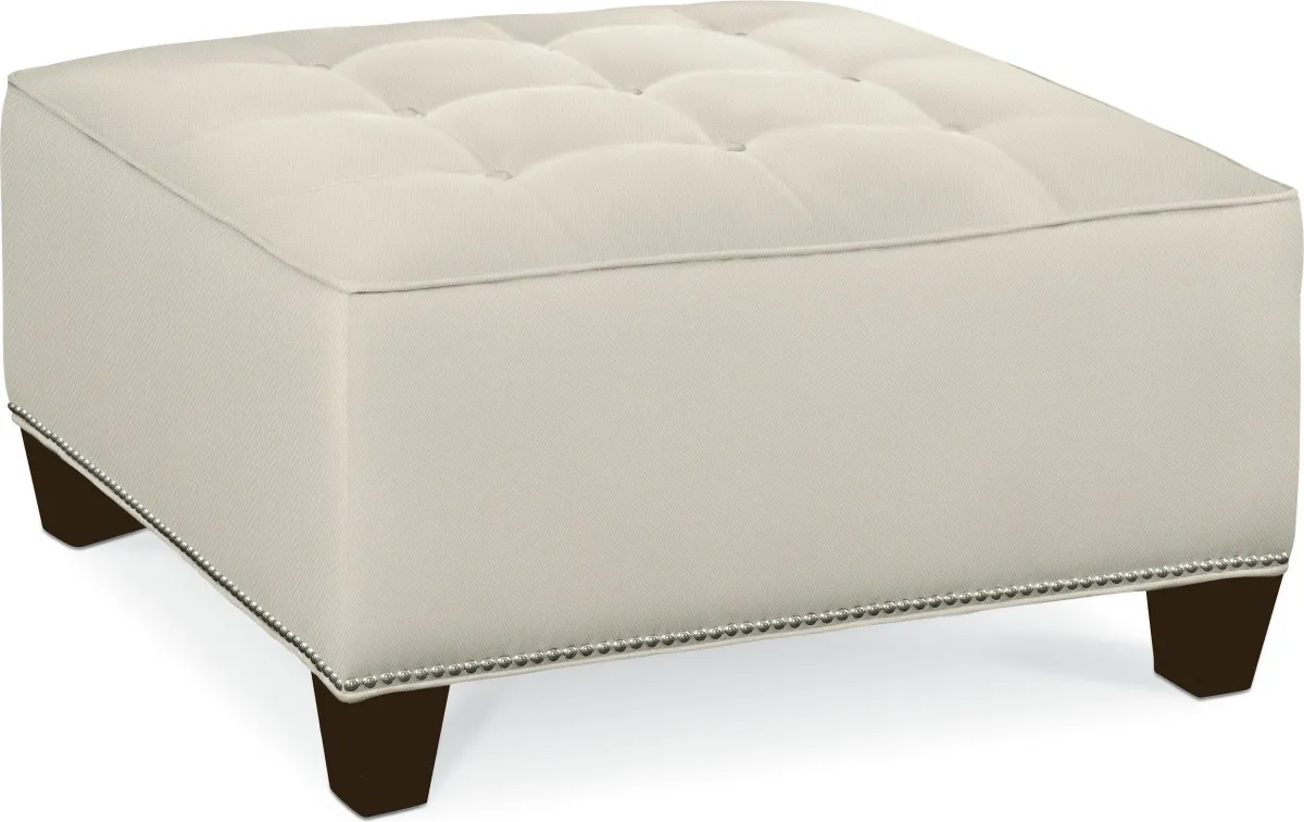 Brooklyn Square Button Top Ottoman (#9 Nails)