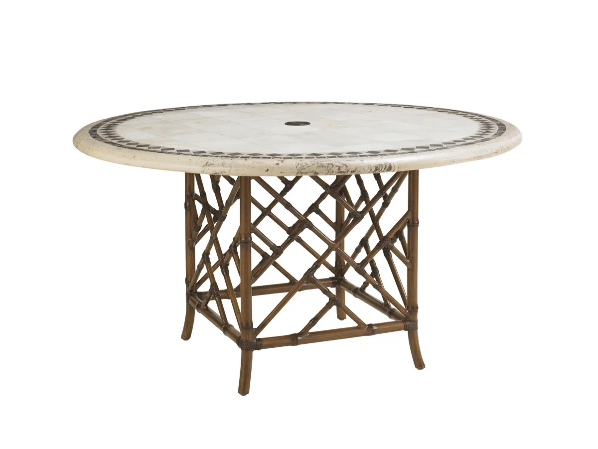 Island Estate Veranda Dining Table W/Stone Top