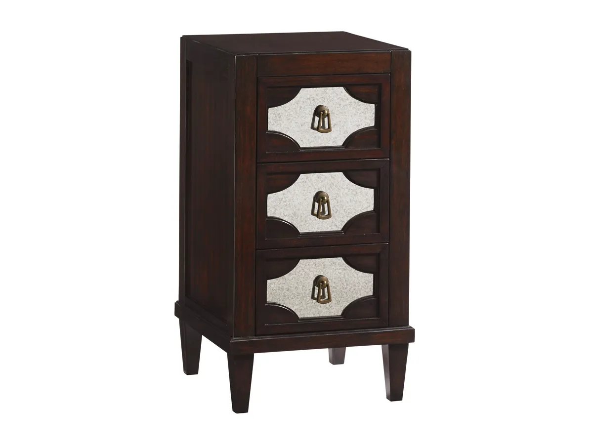 Kensington Place Lucerne Mirrored Nightstand