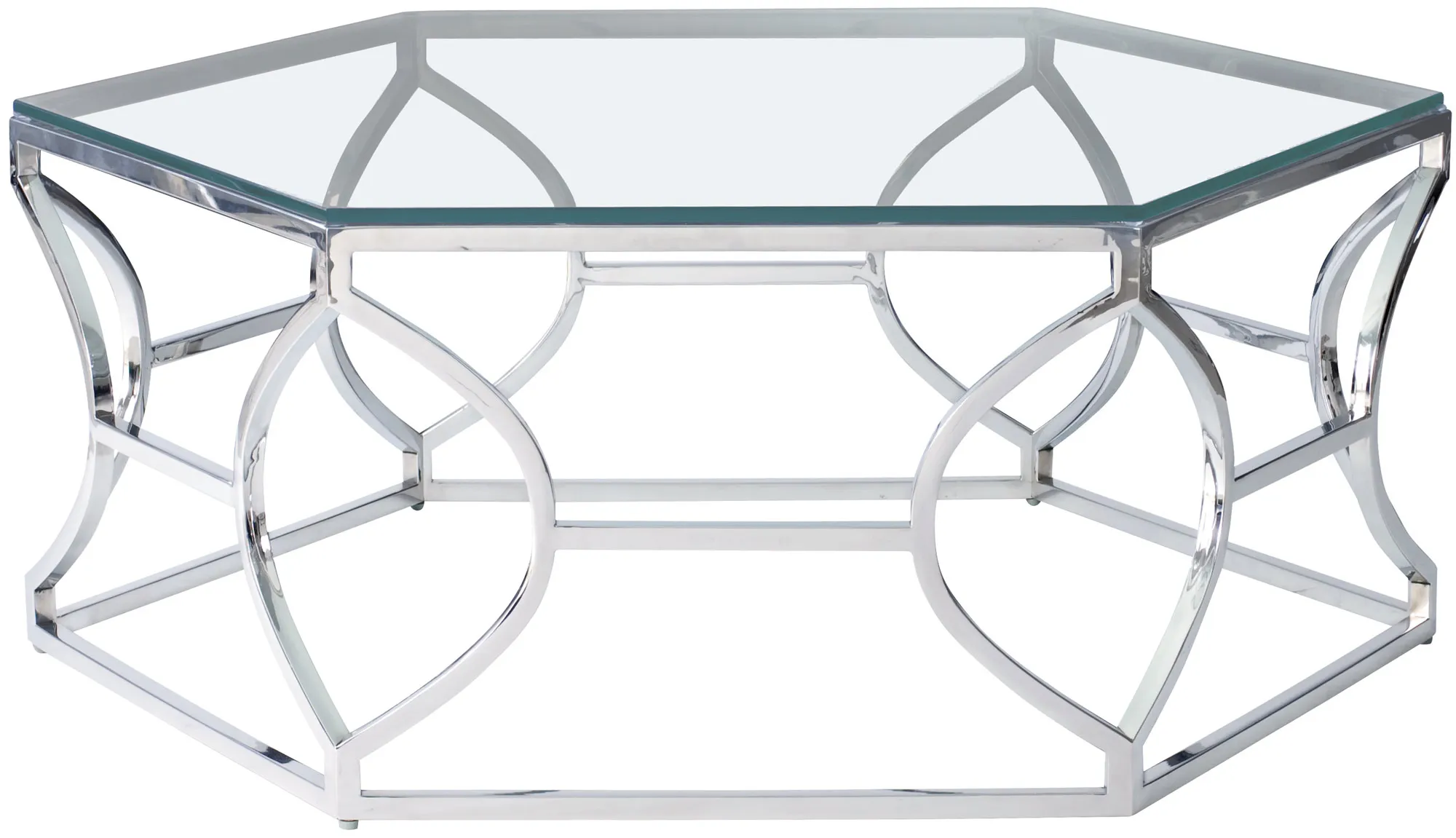 Argent Metal Cocktail Table 