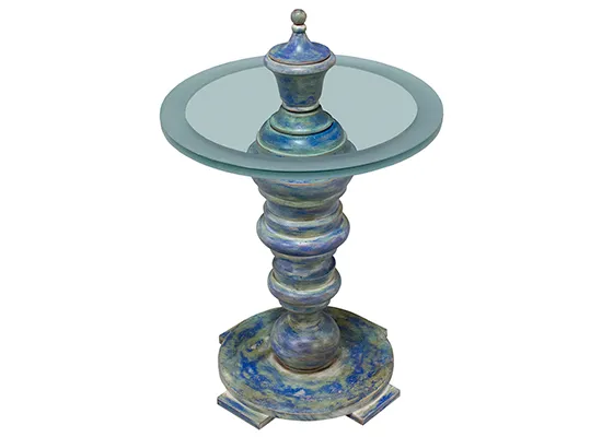 Finial Side Table-Glass Top