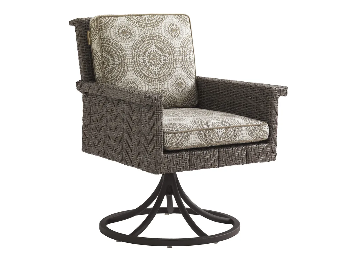 Blue Olive Swivel Rocker Dining Chair