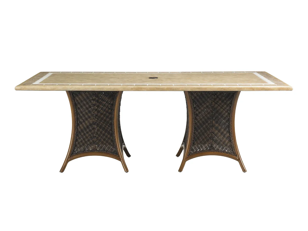 Island Estate Lanai Dining Table W/Weatherstone Top