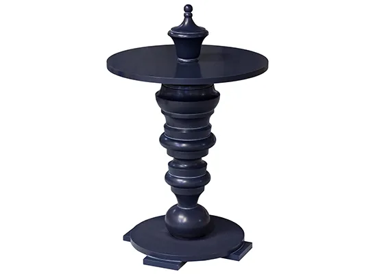 Finial Side Table - Wood Top
