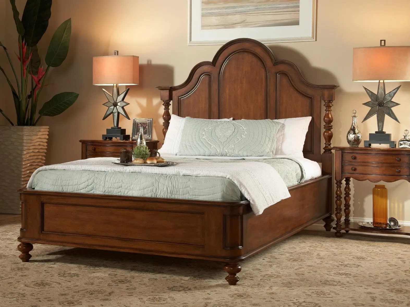 平板皇帝床床头