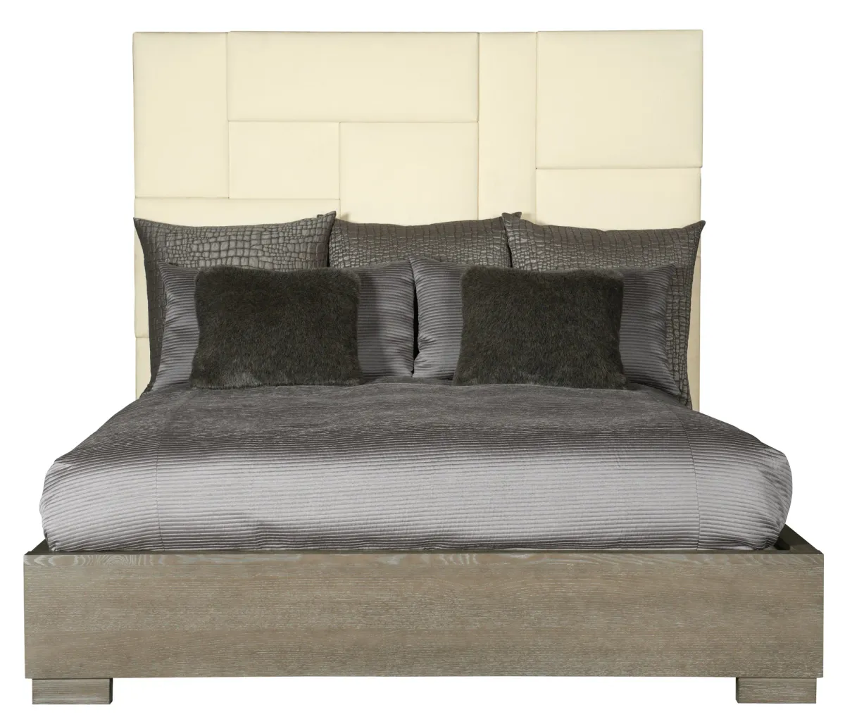 Mosaic Upholstered Panel Bed 