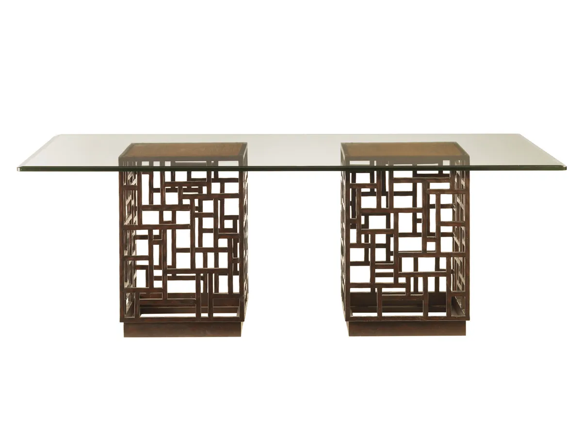 Ocean Club South Sea Dining Table With Glass Top