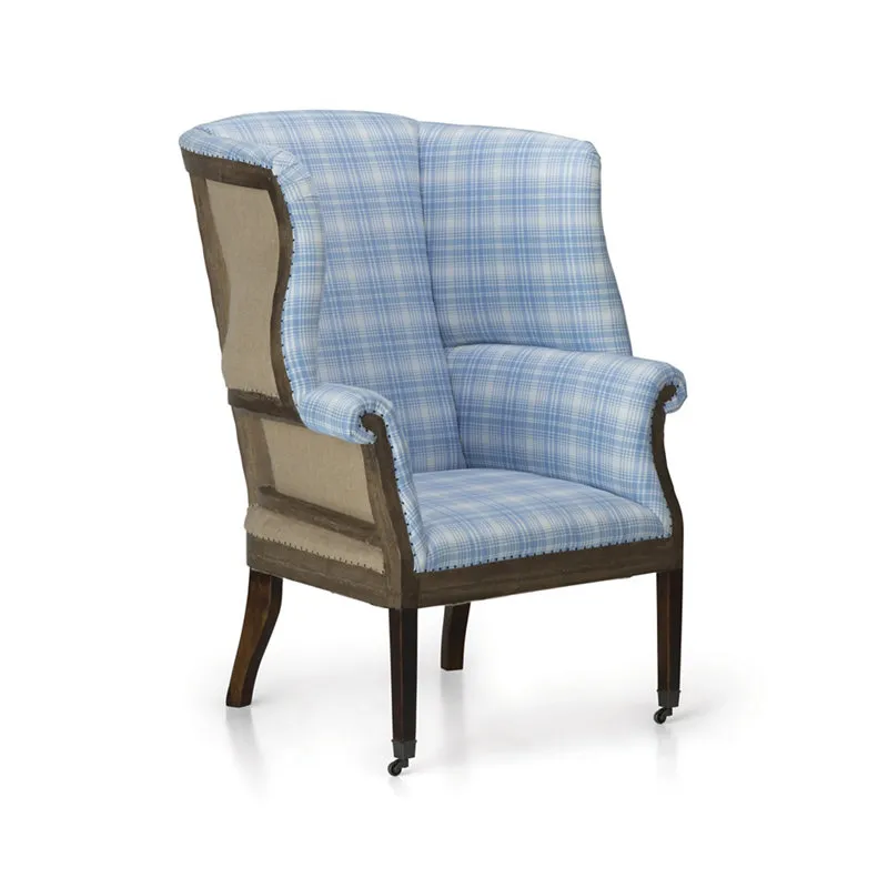 HEPPLEWHITE WING CHAIR, DECONSTRUCTED BACK