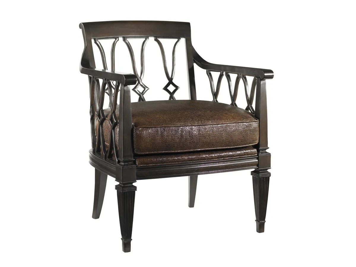 Royal Kahala Ginger Leather Chair