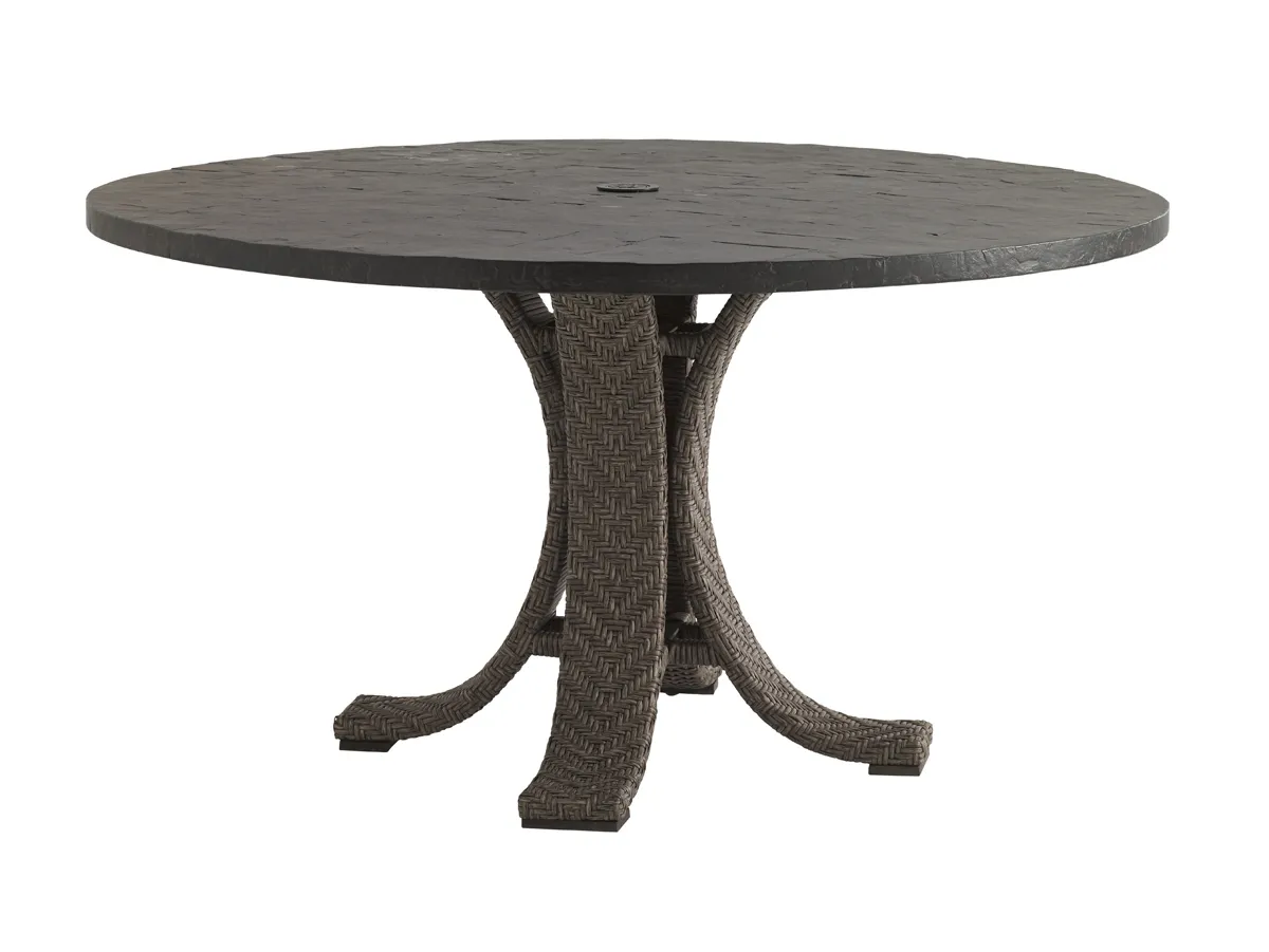 Blue Olive Dining Table W/Weatherstone Top