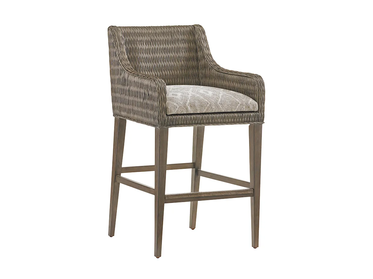 Cypress Point Turner Woven Bar Stool