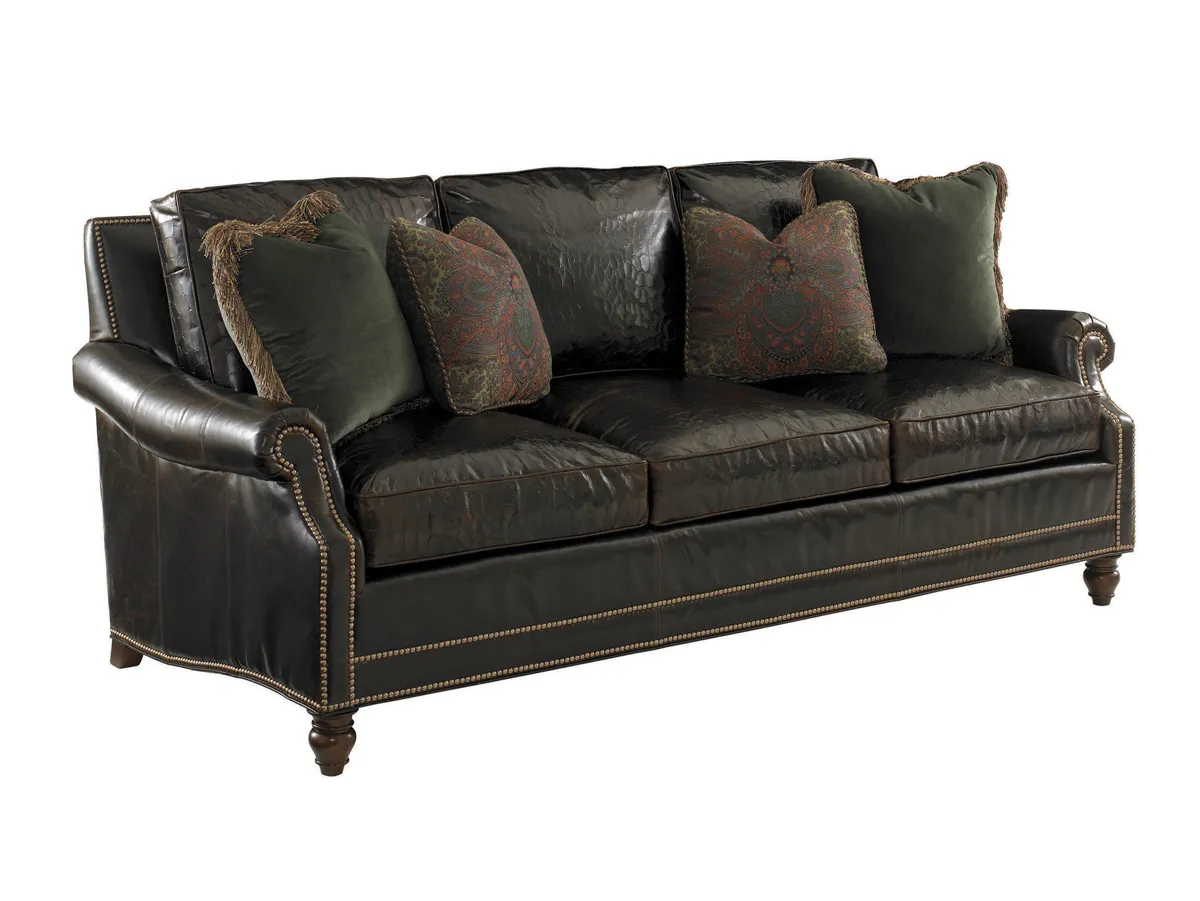 Tommy Bahama Upholstery Shoal Creek Leather Sofa