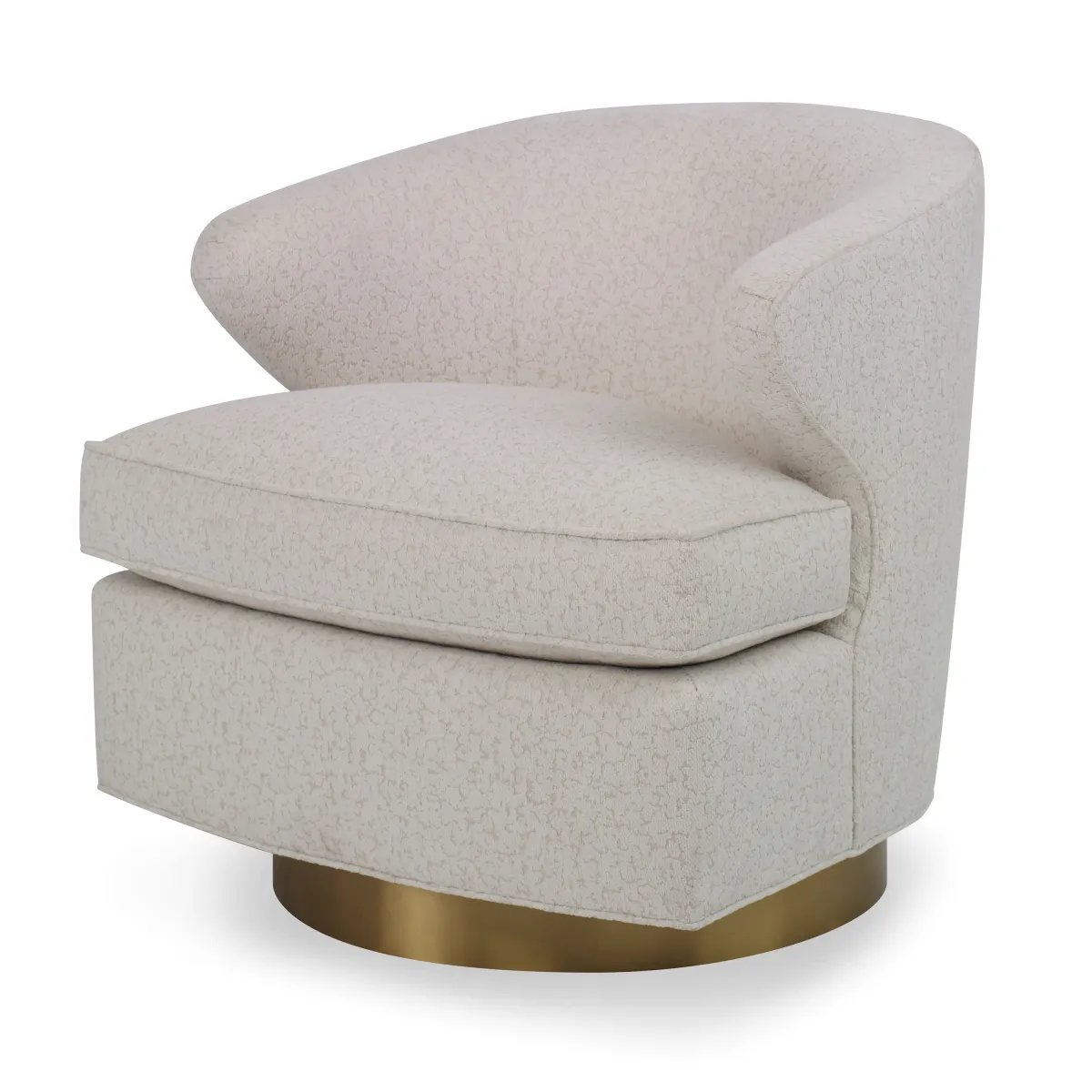 Scoop Swivel - Brass Base Chair