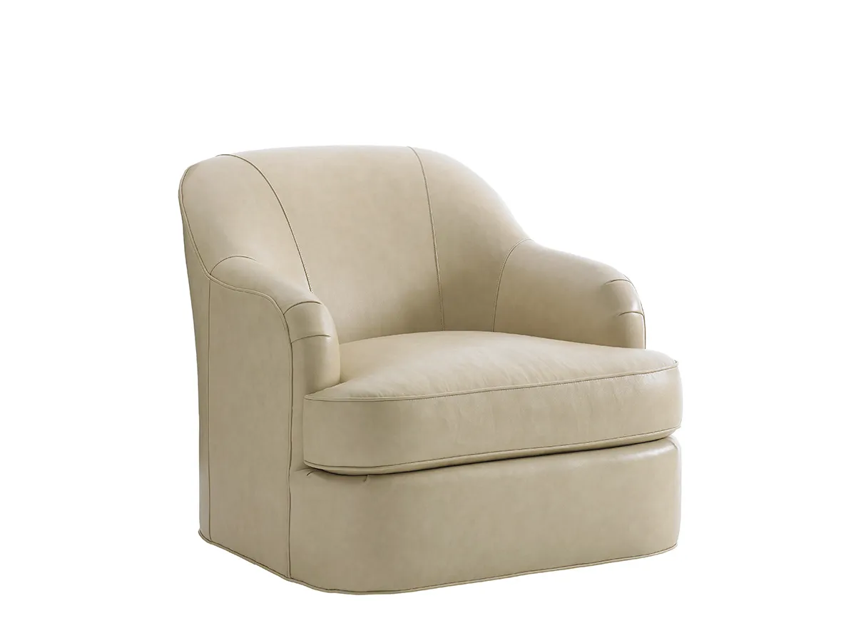 Laurel Canyon Alta Vista Leather Swivel Chair