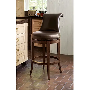 Ambella Ionic Barstool Walnut w/ Brown