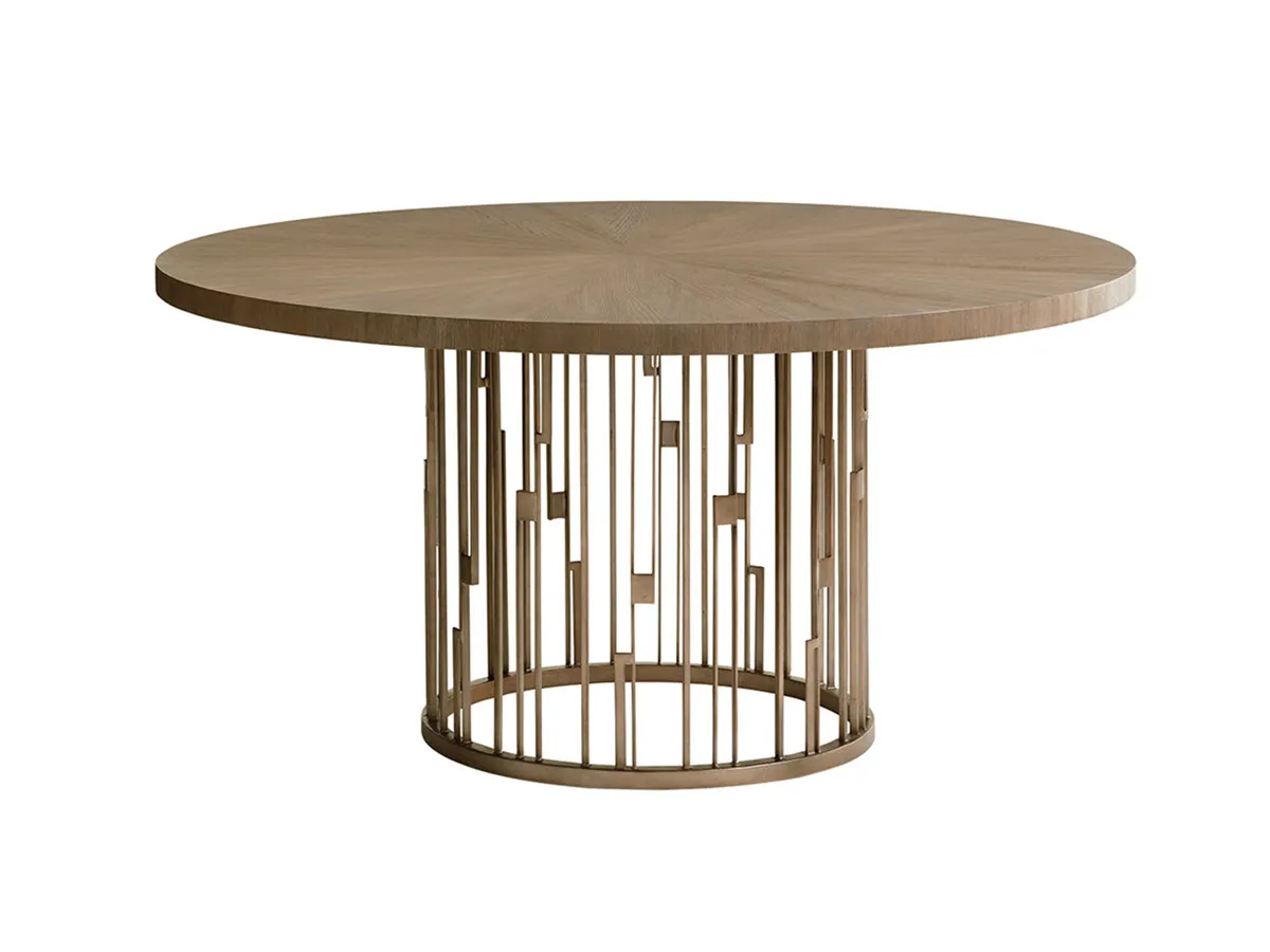 Shadow Play Rendezvous Round Dining Table With Wooden Top