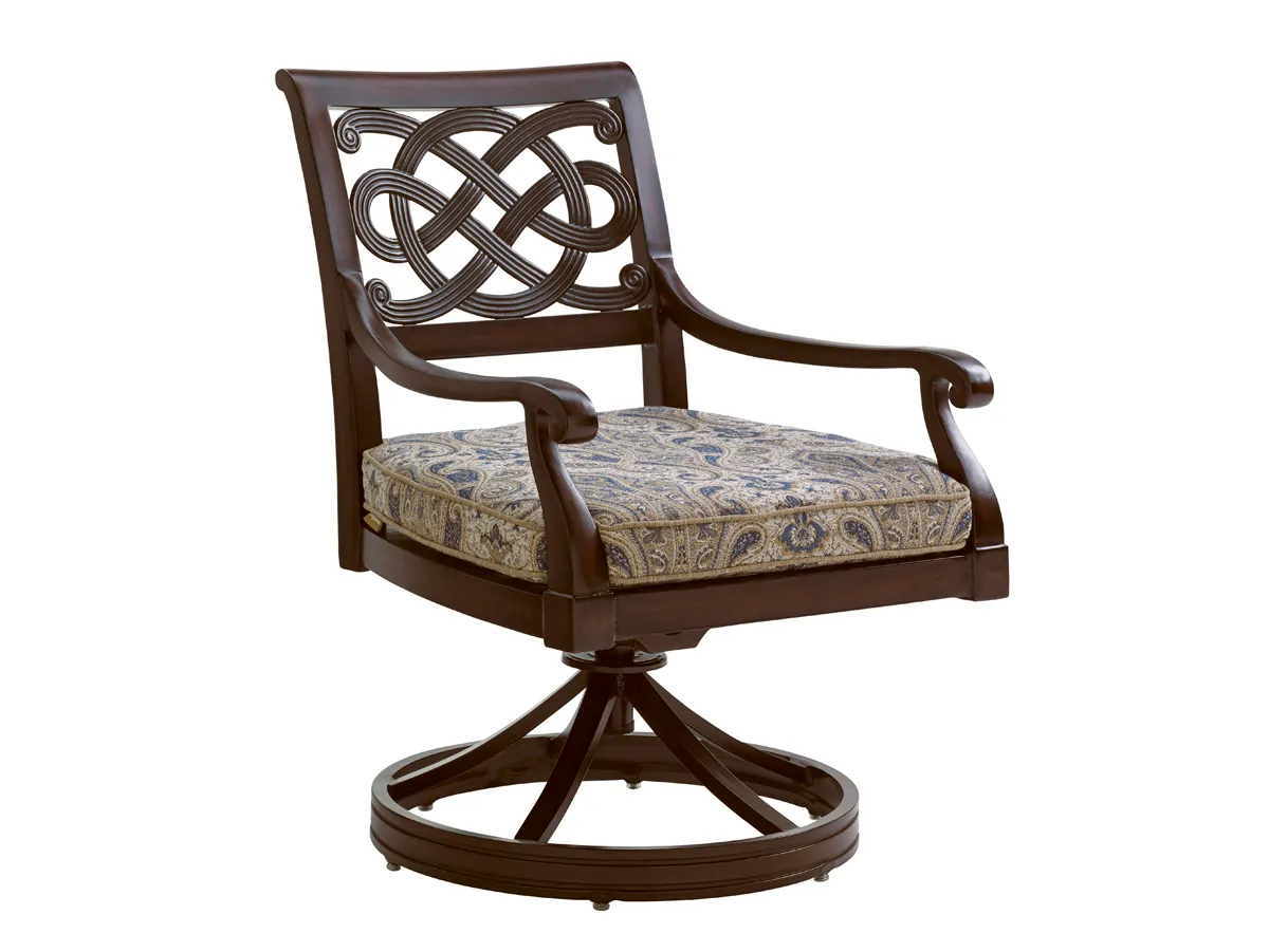 Black Sands Swivel Rocker Dining Chair
