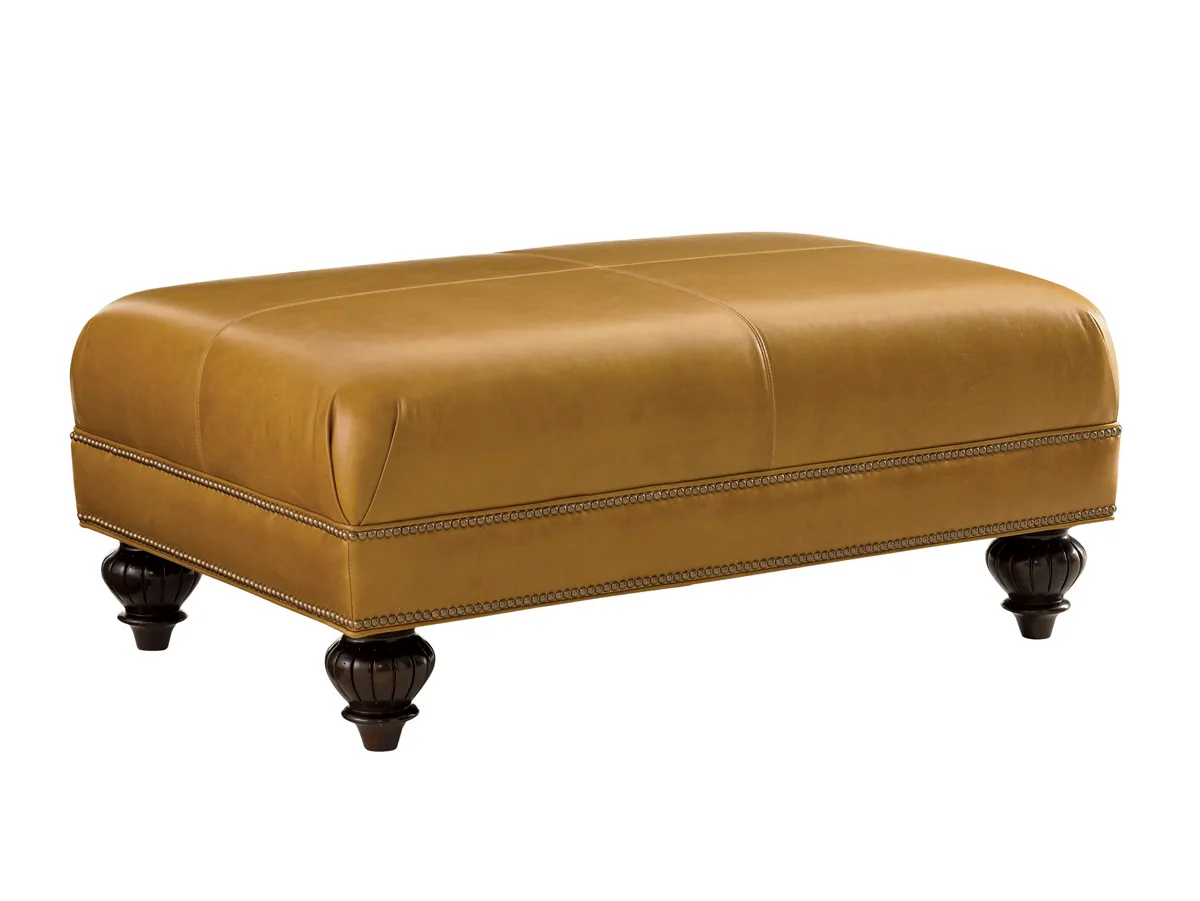 Tommy Bahama Upholstery Bahia Leather Ottoman