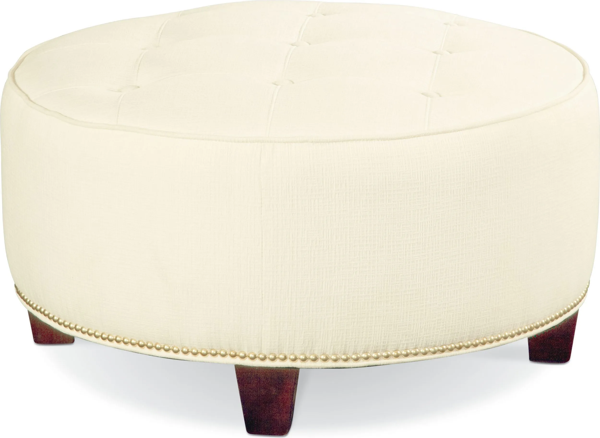 Brooklyn Round Button Top Ottoman (#9 Nails)